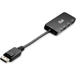 Club 3D CSV-7330 1db DisplayPort 2.1 1db USB-B 2.0 micro -> 3db HDMI 2.1 M/F adapter fekete