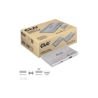 Club 3D Thunderbolt 4 Portable 5-in-1 5-portos USB3.2 Gen 2×1 A USB3.2 Gen 2×1 C hub ezüst