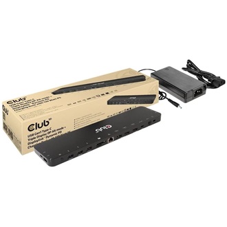 Club 3D Triple Display Dock USB-C dokkoló fekete