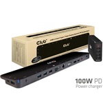 Club 3D Triple Display Dynamic PD Charging Dock USB-C dokkoló fekete