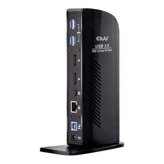 Club 3D USB-A/C Dual Display Docking Station 11-port USB-C/A dokkoló 4K60Hz fekete