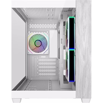 Cooler Master Elite 481 Wood táp nélküli ablakos MT Mini Tower számítógépház fehér