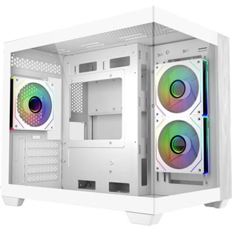 Cooler Master Elite 481 Wood táp nélküli ablakos MT Mini Tower számítógépház fehér