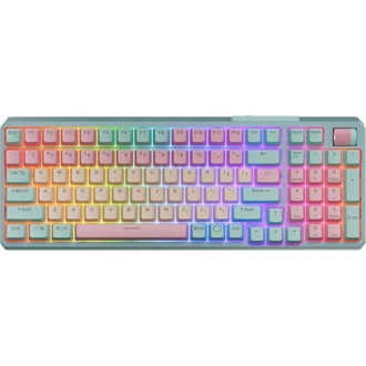 Cooler Master MK770 Bluetooth / vezeték nélküli / USB-C angol (US) gaming Kailh Box V2 Red mechanikus billentyűzet zöld-
