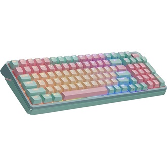 Cooler Master MK770 Bluetooth / vezeték nélküli / USB-C angol (US) gaming Kailh Box V2 Red mechanikus billentyűzet zöld-