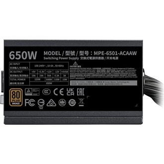 Cooler Master MWE 650 V3 ATX desktop tápegység 650W 80+ Bronze BOX