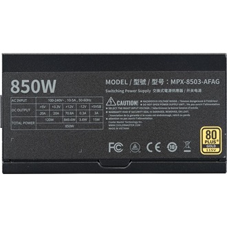 Cooler Master MWE ATX desktop tápegység 850W 80+ Gold BOX