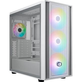 Cooler Master MasterBox 600 táp nélküli ablakos Mid Tower számítógépház fehér