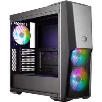 Cooler Master MasterBox MB500 ARBG táp nélküli ablakos Mid Tower számítógépház fekete