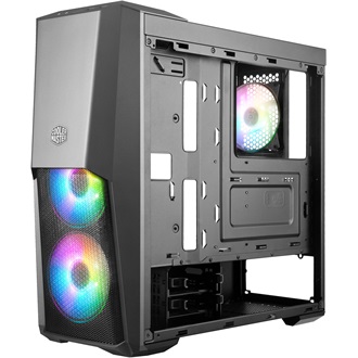 Cooler Master MasterBox MB500 ARBG táp nélküli ablakos Mid Tower számítógépház fekete