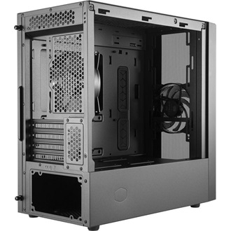 Cooler Master MasterBox NR400 táp nélküli ablakos MT Mini Tower számítógépház fekete (ODD nélkül)