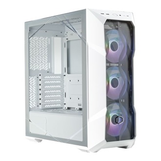Cooler Master MasterBox TD500 Mesh V2 ARGB táp nélküli ablakos Mid Tower számítógépház fehér