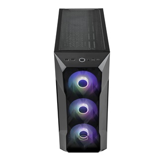 Cooler Master MasterBox TD500 Mesh V2 ARGB táp nélküli ablakos Mid Tower számítógépház fekete
