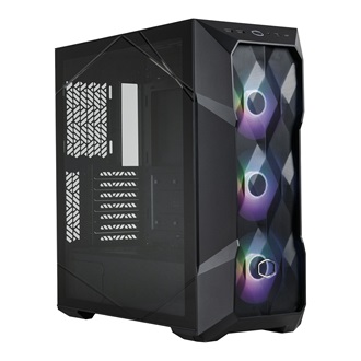 Cooler Master MasterBox TD500 Mesh V2 ARGB táp nélküli ablakos Mid Tower számítógépház fekete