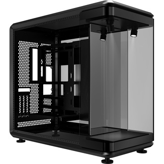 Cooler Master MasterFrame 360 Panorama táp nélküli ablakos Mid Tower számítógépház fekete
