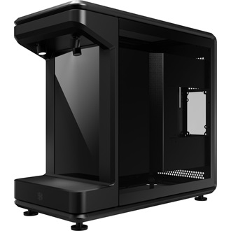 Cooler Master MasterFrame 360 Stage LCD táp nélküli ablakos Mid Tower számítógépház fekete