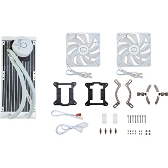 Cooler Master MasterLiquid 240L Core ARGB White processzor vízhűtő fehér
