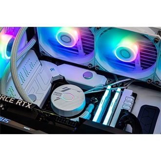 Cooler Master MasterLiquid 240L Core ARGB White processzor vízhűtő fehér