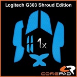 Corepad Logitech G303 Shroud Edition gaming Soft Grips kék