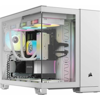 Corsair 2500X Dual-Chamber táp nélküli ablakos Mid Tower számítógépház fehér