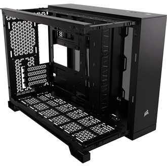 Corsair 2500X Dual-Chamber táp nélküli ablakos Mid Tower számítógépház fekete