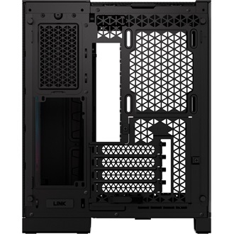 Corsair 2500X RGB Dual-Chamber táp nélküli ablakos Mid Tower számítógépház fekete