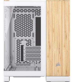 Corsair 2500X TG Dual-chamber táp nélküli ablakos MT Mini Tower számítógépház fehér-barna