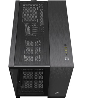 Corsair 2500X TG Dual-chamber táp nélküli ablakos MT Mini Tower számítógépház fekete-szürke