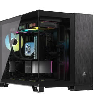 Corsair 2500X TG Dual-chamber táp nélküli ablakos MT Mini Tower számítógépház fekete-szürke