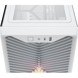 Corsair 3200D RS ARGB táp nélküli ablakos Mid Tower számítógépház fehér