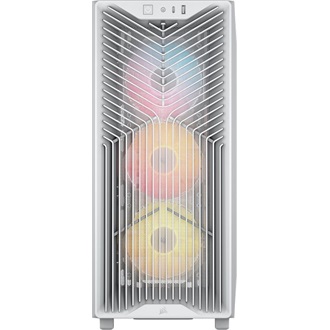 Corsair 3200D RS ARGB táp nélküli ablakos Mid Tower számítógépház fehér