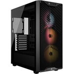 Corsair 3200D RS ARGB táp nélküli ablakos Mid Tower számítógépház fekete