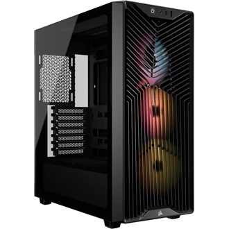 Corsair 3200D RS ARGB táp nélküli ablakos Mid Tower számítógépház szürke (Smoke)