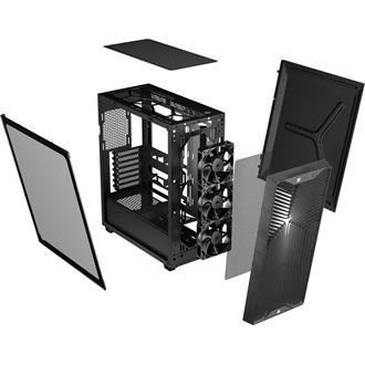 Corsair 3200D RS táp nélküli ablakos Mid Tower számítógépház szürke (Smoke)