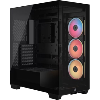 Corsair 3500X LX-R LINK táp nélküli ablakos Mid Tower számítógépház fekete