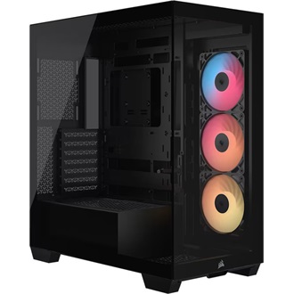 Corsair 3500X RS-R ARGB táp nélküli ablakos Mid Tower számítógépház fekete