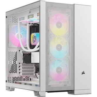 Corsair 6500D AIRFLOW Dual-Chamber táp nélküli ablakos Mid Tower számítógépház fehér