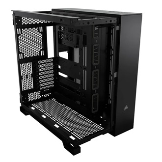 Corsair 6500D AIRFLOW Dual-Chamber táp nélküli ablakos Mid Tower számítógépház fekete