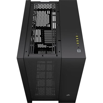 Corsair 6500D AIRFLOW Dual-Chamber táp nélküli ablakos Mid Tower számítógépház fekete