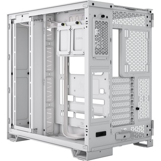 Corsair 6500X Dual-Chamber táp nélküli ablakos Mid Tower számítógépház fehér