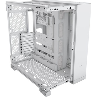 Corsair 6500X Dual-Chamber táp nélküli ablakos Mid Tower számítógépház fehér