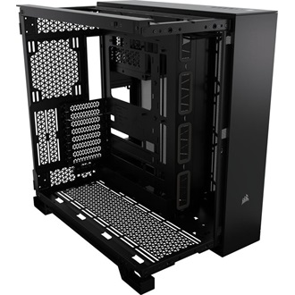 Corsair 6500X Dual-Chamber táp nélküli ablakos Mid Tower számítógépház fekete