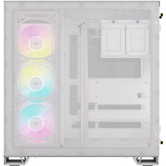 Corsair 6500X RGB Dual-Chamber táp nélküli ablakos Mid Tower számítógépház fehér