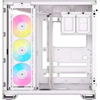 Corsair 6500X RGB Dual-Chamber táp nélküli ablakos Mid Tower számítógépház fehér