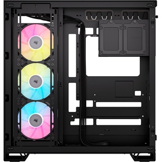 Corsair 6500X RGB Dual-Chamber táp nélküli ablakos Mid Tower számítógépház fekete