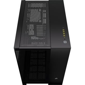Corsair 6500X RGB Dual-Chamber táp nélküli ablakos Mid Tower számítógépház fekete
