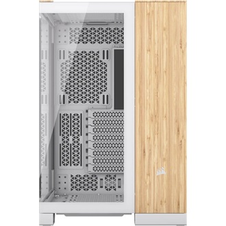 Corsair 6500X TG Dual-chamber táp nélküli ablakos Mid Tower számítógépház fehér-barna
