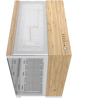 Corsair 6500X TG Dual-chamber táp nélküli ablakos Mid Tower számítógépház fehér-barna