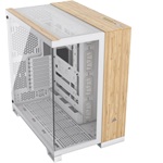 Corsair 6500X TG Dual-chamber táp nélküli ablakos Mid Tower számítógépház fehér-barna