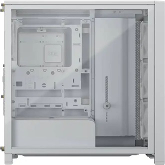Corsair FRAME 4000D RS WOOD táp nélküli ablakos Mid Tower számítógépház fehér-barna